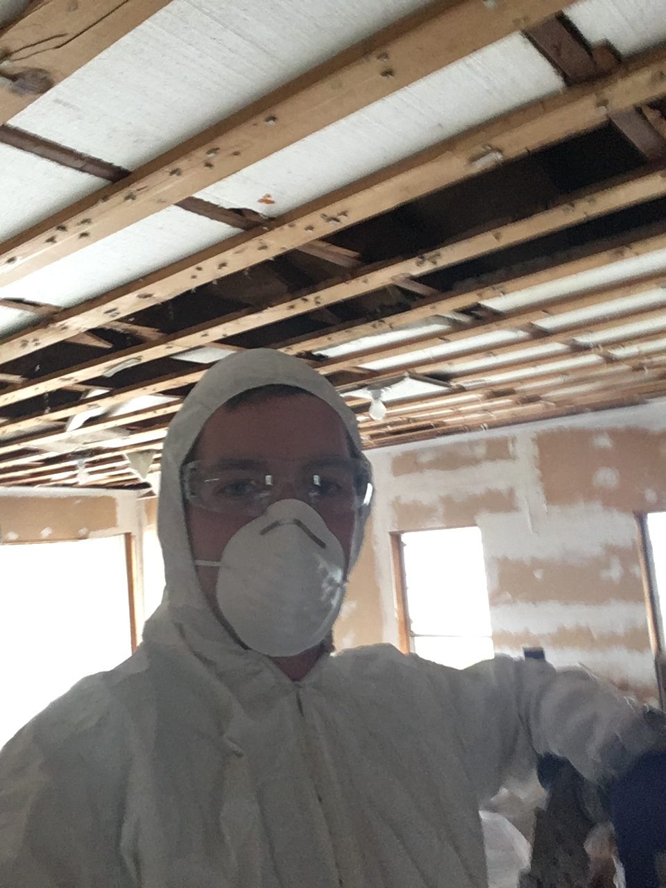 Cleanup worker responding where animals live inside homes in Tulsa